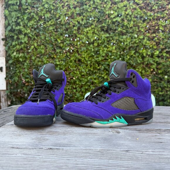 Size 7-Jordan 5 Alternate Grape-Worn Once, No Box, Front Plastic Missing - Picture 1 of 5